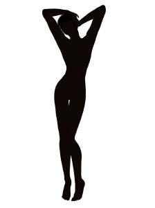 silhouette of beautiful sexy woman